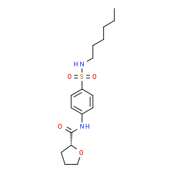 ChemSpider 2D Image | (2R)-N-[4-(Hexylsulfamoyl)phenyl]tetrahydro-2-furancarboxamide | C17H26N2O4S