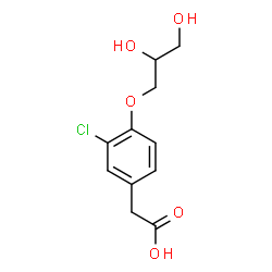 ChemSpider 2D Image | [3-Chloro-4-(2,3-dihydroxypropoxy)phenyl]acetic acid | C11H13ClO5