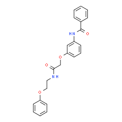 ChemSpider 2D Image | N-(3-{2-Oxo-2-[(2-phenoxyethyl)amino]ethoxy}phenyl)benzamide | C23H22N2O4