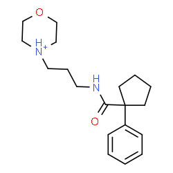 ChemSpider 2D Image | 4-(3-{[(1-Phenylcyclopentyl)carbonyl]amino}propyl)morpholin-4-ium | C19H29N2O2