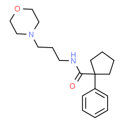 ChemSpider 2D Image | N-[3-(4-Morpholinyl)propyl]-1-phenylcyclopentanecarboxamide | C19H28N2O2