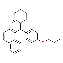 ChemSpider 2D Image | 12-(4-Propoxyphenyl)-8,9,10,11-tetrahydrobenzo[a]acridine | C26H25NO