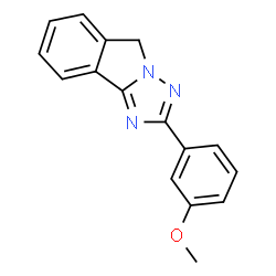 ChemSpider 2D Image | 2-(3-Methoxyphenyl)-5H-[1,2,4]triazolo[5,1-a]isoindole | C16H13N3O