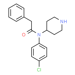 ChemSpider 2D Image | 4-Chloro-2-phenyl-N-4-piperidylacetanilide | C19H21ClN2O