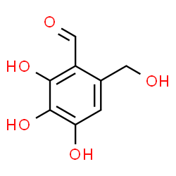 ChemSpider 2D Image | 2,3,4-Trihydroxy-6-(hydroxymethyl)benzaldehyde | C8H8O5