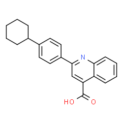 ChemSpider 2D Image | 2-(4-Cyclohexylphenyl)-4-quinolinecarboxylic acid | C22H21NO2