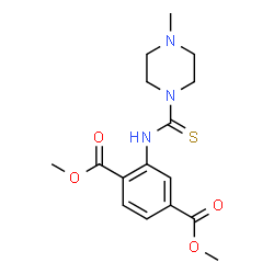 ChemSpider 2D Image | Dimethyl 2-{[(4-methylpiperazin-1-yl)carbothioyl]amino}terephthalate | C16H21N3O4S