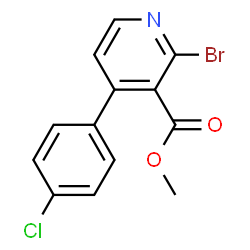 ChemSpider 2D Image | Methyl 2-bromo-4-(4-chlorophenyl)nicotinate | C13H9BrClNO2