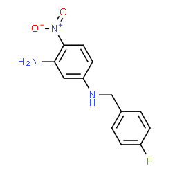 ChemSpider 2D Image | N1-(4-Fluorobenzyl)-4-nitrobenzene-1,3-diamine | C13H12FN3O2