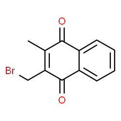 ChemSpider 2D Image | 2-(Bromomethyl)-3-methyl-1,4-naphthoquinone | C12H9BrO2