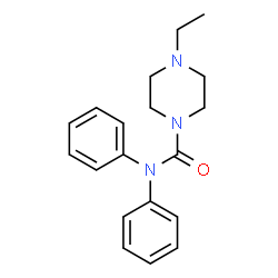 ChemSpider 2D Image | 4-Ethyl-N,N-diphenyl-1-piperazinecarboxamide | C19H23N3O