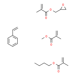 ChemSpider 2D Image | butyl 2-methylprop-2-enoate; methyl 2-methylprop-2-enoate; oxiran-2-ylmethyl 2-methylprop-2-enoate; styrene | C28H40O7