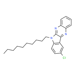 ChemSpider 2D Image | 9-Chloro-6-decyl-6H-indolo[2,3-b]quinoxaline | C24H28ClN3