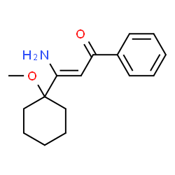 ChemSpider 2D Image | (2Z)-3-Amino-3-(1-methoxycyclohexyl)-1-phenyl-2-propen-1-one | C16H21NO2