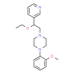 ChemSpider 2D Image | 1-[2-Ethoxy-2-(3-pyridinyl)ethyl]-4-(2-methoxyphenyl)piperazine | C20H27N3O2