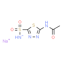 ChemSpider 2D Image | Acetazolamide sodium | C4H5N4NaO3S2
