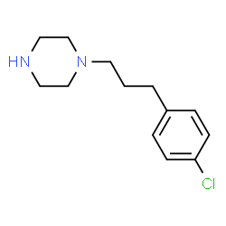 ChemSpider 2D Image | 1-[3-(4-Chlorophenyl)propyl]piperazine | C13H19ClN2