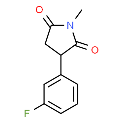 ChemSpider 2D Image | 3-(3-Fluorophenyl)-1-methyl-2,5-pyrrolidinedione | C11H10FNO2