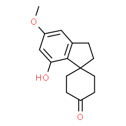 ChemSpider 2D Image | 2',3'-Dihydro-7'-hydroxy-5'-methoxyspiro(cyclohexane-1,1'-(1H)inden)-4-one | C15H18O3