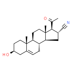 ChemSpider 2D Image | Pregnenolone 16alpha-carbonitrile | C22H31NO2