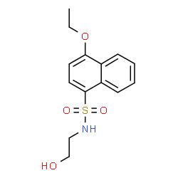 ChemSpider 2D Image | 4-Ethoxy-N-(2-hydroxyethyl)-1-naphthalenesulfonamide | C14H17NO4S