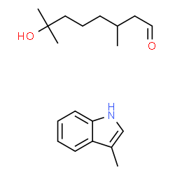 ChemSpider 2D Image | 7-Hydroxy-3,7-dimethyloctanal - 3-methyl-1H-indole (1:1) | C19H29NO2