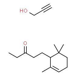 ChemSpider 2D Image | 1-(2,6,6-Trimethyl-2-cyclohexen-1-yl)-3-pentanone - 2-propyn-1-ol (1:1) | C17H28O2
