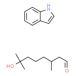 ChemSpider 2D Image | 7-Hydroxy-3,7-dimethyloctanal - 1H-indole (1:1) | C18H27NO2