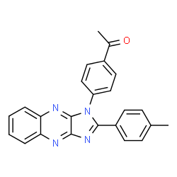 ChemSpider 2D Image | 1-{4-[2-(4-Methylphenyl)-1H-imidazo[4,5-b]quinoxalin-1-yl]phenyl}ethanone | C24H18N4O
