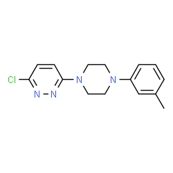 ChemSpider 2D Image | 3-Chloro-6-[4-(3-methylphenyl)-1-piperazinyl]pyridazine | C15H17ClN4