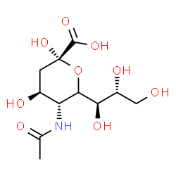 ChemSpider 2D Image | 5-Acetamido-3,5-dideoxy-D-glycero-beta-D-gluco-non-2-ulopyranosonic acid | C11H19NO9