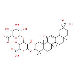 ChemSpider 2D Image | 29-Hydroxy-11,29-dioxoolean-12-en-3-yl 3-O-hexopyranuronosylhexopyranosiduronic acid | C42H62O16