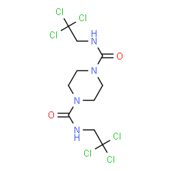 ChemSpider 2D Image | N,N'-Bis(2,2,2-trichloroethyl)-1,4-piperazinedicarboxamide | C10H14Cl6N4O2