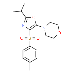 ChemSpider 2D Image | 4-{2-Isopropyl-4-[(4-methylphenyl)sulfonyl]-1,3-oxazol-5-yl}morpholine | C17H22N2O4S
