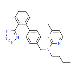 ChemSpider 2D Image | N-Butyl-4,6-dimethyl-N-{[2'-(1H-tetrazol-5-yl)-4-biphenylyl]methyl}-2-pyrimidinamine | C24H27N7