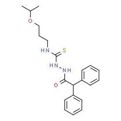 ChemSpider 2D Image | 2-(Diphenylacetyl)-N-(3-isopropoxypropyl)hydrazinecarbothioamide | C21H27N3O2S