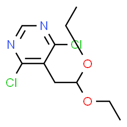 ChemSpider 2D Image | 4,6-Dichloro-5-(2,2-diethoxyethyl)pyrimidine | C10H14Cl2N2O2