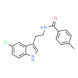 ChemSpider 2D Image | N-[2-(5-Chloro-1H-indol-3-yl)ethyl]-4-methylbenzamide | C18H17ClN2O
