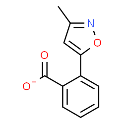 ChemSpider 2D Image | 2-(3-Methyl-1,2-oxazol-5-yl)benzoate | C11H8NO3