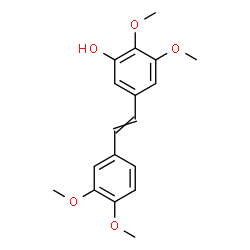 ChemSpider 2D Image | 5-[2-(3,4-Dimethoxyphenyl)vinyl]-2,3-dimethoxyphenol | C18H20O5