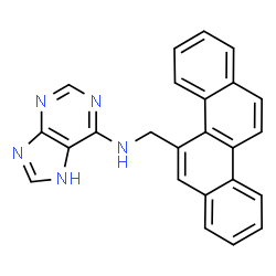 ChemSpider 2D Image | N-(5-Chrysenylmethyl)-7H-purin-6-amine | C24H17N5