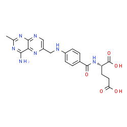 ChemSpider 2D Image | N-(4-{[(4-Amino-2-methyl-6-pteridinyl)methyl]amino}benzoyl)-L-glutamic acid | C20H21N7O5
