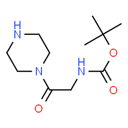 ChemSpider 2D Image | tert-butyl 2-oxo-2-(1-piperazinyl)ethylcarbamate | C11H21N3O3