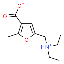 ChemSpider 2D Image | 5-[(Diethylammonio)methyl]-2-methyl-3-furoate | C11H17NO3