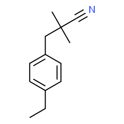ChemSpider 2D Image | 3-(4-Ethylphenyl)-2,2-dimethylpropanenitrile | C13H17N