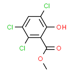 ChemSpider 2D Image | Methyl 2,3,5-trichloro-6-hydroxybenzoate | C8H5Cl3O3