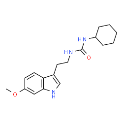 ChemSpider 2D Image | 1-Cyclohexyl-3-[2-(6-methoxy-1H-indol-3-yl)ethyl]urea | C18H25N3O2