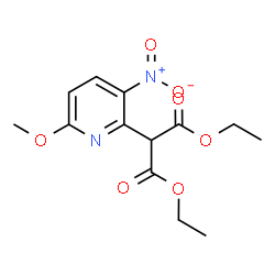 ChemSpider 2D Image | Diethyl (6-methoxy-3-nitro-2-pyridinyl)malonate | C13H16N2O7