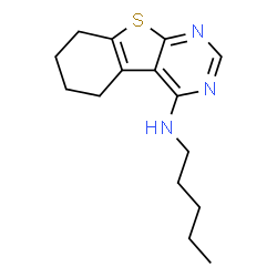 ChemSpider 2D Image | N-Pentyl-5,6,7,8-tetrahydro[1]benzothieno[2,3-d]pyrimidin-4-amine | C15H21N3S