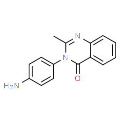 ChemSpider 2D Image | 3-(4-Aminophenyl)-2-methyl-4(3H)-quinazolinone | C15H13N3O